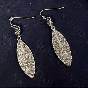 Silver-tone sparkly pendant earrings from Anthropologie
